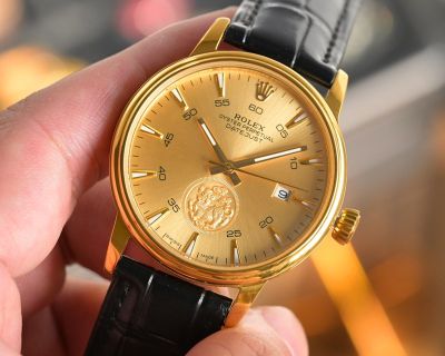 Rolex Datejust 40mm 316L Steel 8215 Movement 48H Italian Calfskin Band Pixiu Watch